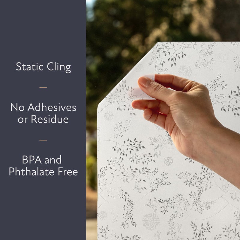 Artscape Elderberry | Decorative Privacy Window Film with Textured Glass Pattern | Non-Adhesive & UV Protection | Easy to Apply & Removable | 36 x 72 Inches | Made in USA - Image 5